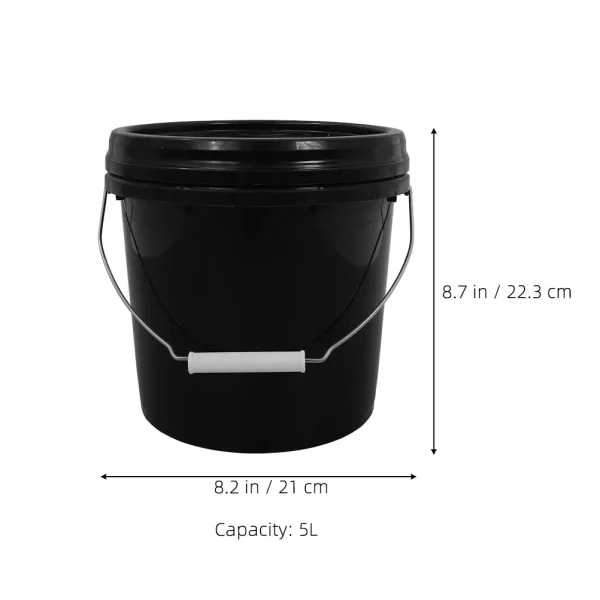 Household Sealed Bucket Durable Thickened Leakproof Lid Food Liquids Storage Spacesaving Round Plastic Pail Brine Buckets Water 3