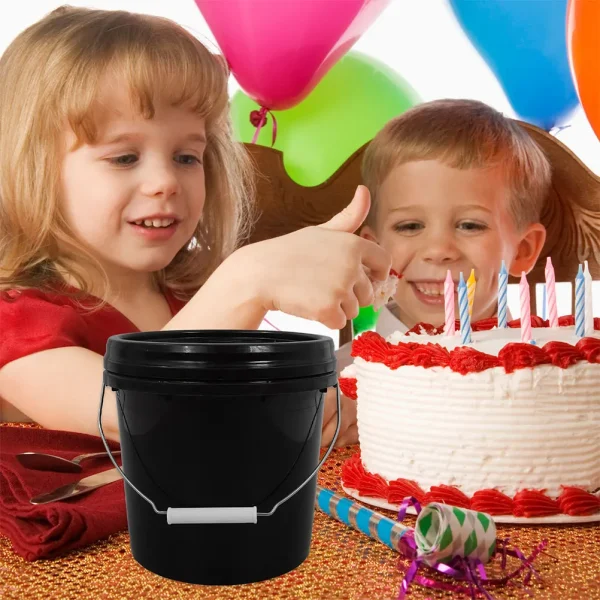 Household Sealed Bucket Durable Thickened Leakproof Lid Food Liquids Storage Spacesaving Round Plastic Pail Brine Buckets Water 5