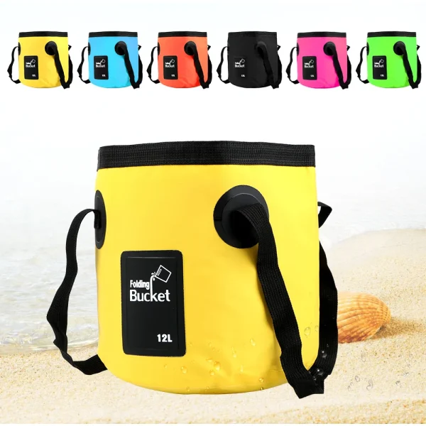 Bowl Sink Washing Bag Folding Bucket Portable Outdoor Travel Foldable Water Bucket Multifunction 12L Car Wash Bucket 1