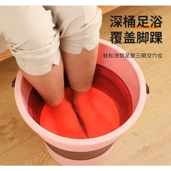 Collapsible Bucket Portable Folding Bucket Car Wash Fishing Silicone Outdoor Camping Home Folding Bucket 4.6L 4