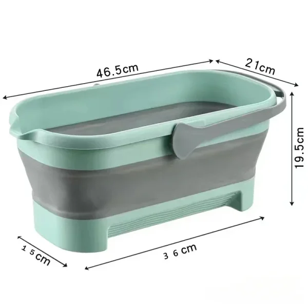 Foldable Mop Bucket Collapsible Portable Wash Basin Dishpan With Handle Fishing Pail Tools Large-capacity Barrel Effective 6