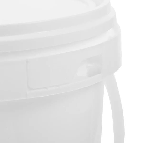 2 Pcs Storage Bucket Plastic Buckets with Lid of 2 Liters and Handle 1 Beach Toys Food White 4