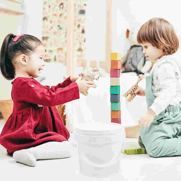 2 Pcs Storage Bucket Plastic Buckets with Lid of 2 Liters and Handle 1 Beach Toys Food White 5