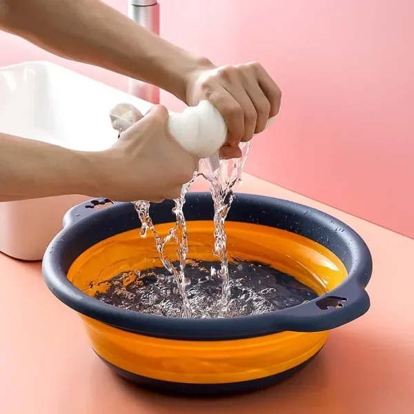 Collapsible Bucket Portable Folding Bucket Silicon Car Washing Bucket  Travel Camp Bucket Household Storage 5