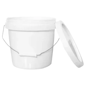 5 White Thickened Sealed Bucket With Handle Portable Water Storage Container Empty Pail For Plastic Wash Basin Small Bucket 1