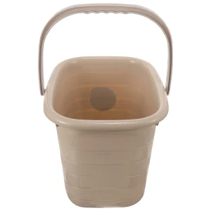 Plastic Bucket with Handle 11L Khaki Rectangle Mop Bucket for Home Bathing Storage Portable Beach Sand Cleaning Container 1