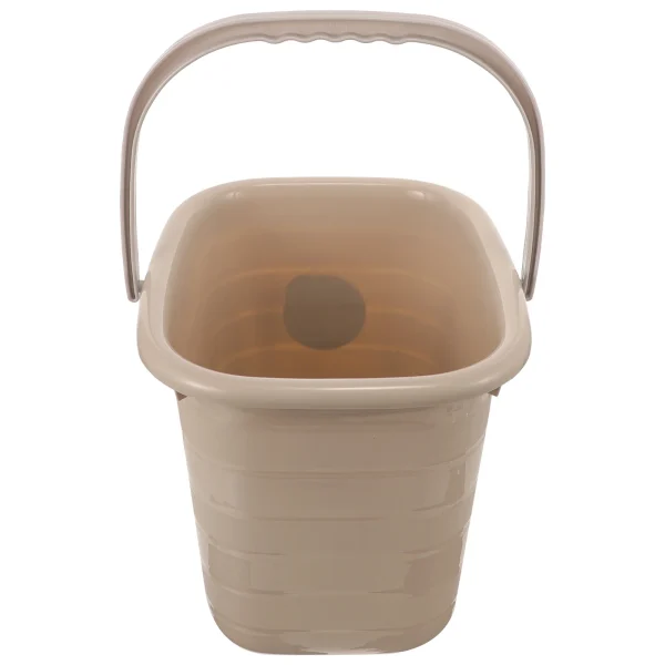 Plastic Bucket with Handle 11L Khaki Rectangle Mop Bucket for Home Bathing Storage Portable Beach Sand Cleaning Container 1
