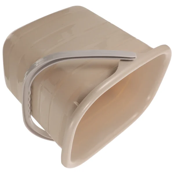 Plastic Bucket with Handle 11L Khaki Rectangle Mop Bucket for Home Bathing Storage Portable Beach Sand Cleaning Container 3