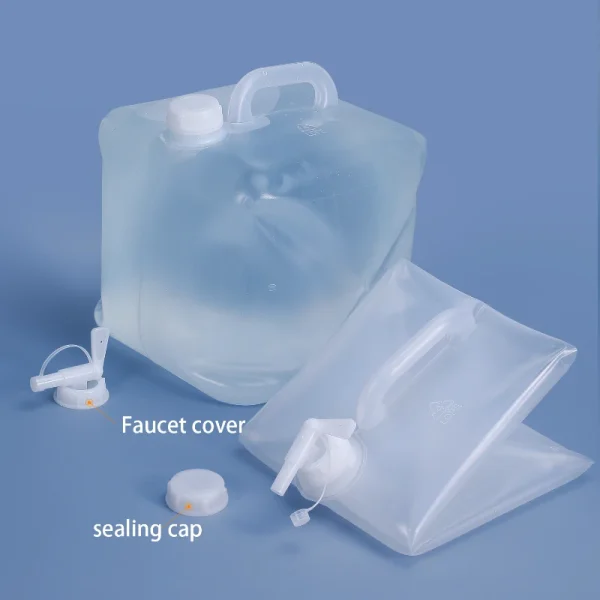 5L-20L Collapsible Car Water Storage bag Plastic Empty Tank With Handle & Tap Foldable Water Containers Liquid Bucket 1