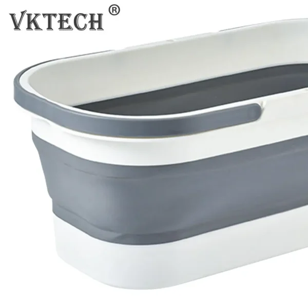 Foldable Mop Bucket Portable Wash Basin Dishpan for Bathroom Cleaning Kitchen Household Large Capacity Folding Bucket Space Sav 6