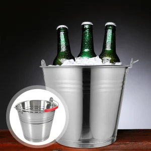 Stainless Steel Bucket Portable Trash Can Large Capacity Water Pail Milk Barrel Corrosion Resistant Oxidation Proof 1