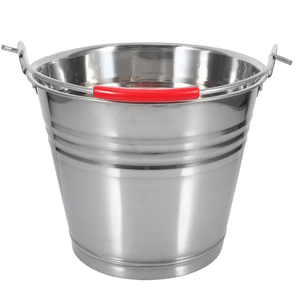 Stainless Steel Bucket Portable Trash Can Large Capacity Water Pail Milk Barrel Corrosion Resistant Oxidation Proof 5