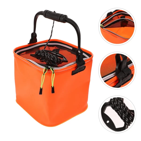 Fishing Bucket Foldable Water Container EVA Bait Holder Pail Thicken Supplies Portable Collapsible Bucket Outdoor Camping 6