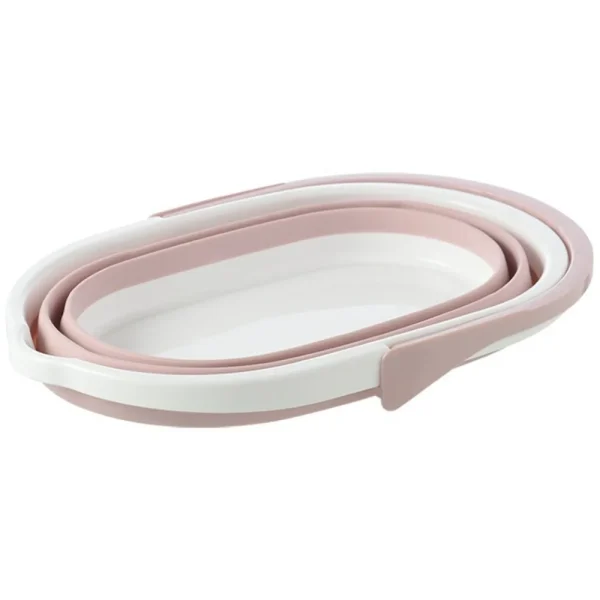 Portable Folding Water Bucket Multifunctional Space Saving Collapsible Wash Basin High-capacity High Temperature Resistance 3