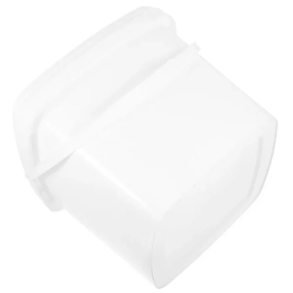 1pcs Plastic Bucket Square 1L White Portable Water Bucket with Handle Lid Storage Container for Home Garden Dorm 5