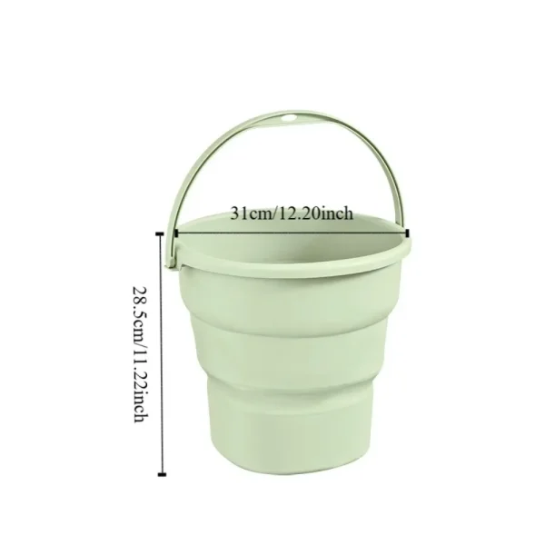 Durable Collapsible Folding Bucket Portable Plastic Fishing Bucket Thickened with Anti Slip Handle Car Wash Bucket Bathroom 6