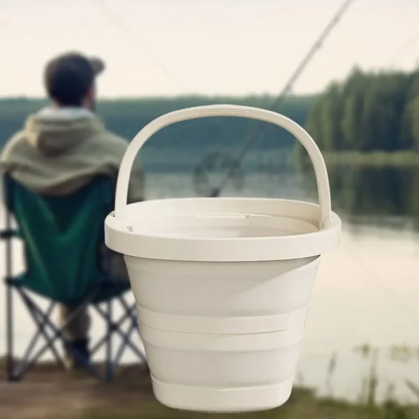 Multifunctional Folding Bucket 5/10L Space-Saving Foot Soaking Bucket Thickened Portable Outdoor Fishing Bucket 3