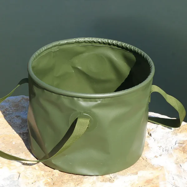 Foldable Water Bucket Portable Fishing Storage Container with Hanging Rope Cleaning Basin Camping Picnic Hiking 3