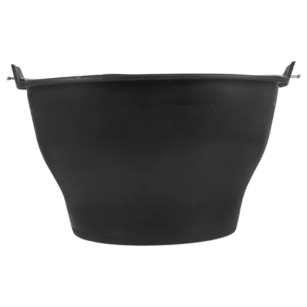 Grey for Construction 30cm Opening 17cm Bottom 17.5cm Height Rubber Bucket Portable Handle Cement Storage Mixing Bucket 4