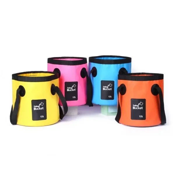 12L Portable Bucket Water Storage Bag Storage Bag Waterproof Water Bag Fishing Folding Bucket Camping Hiking Outdoor Travel 1