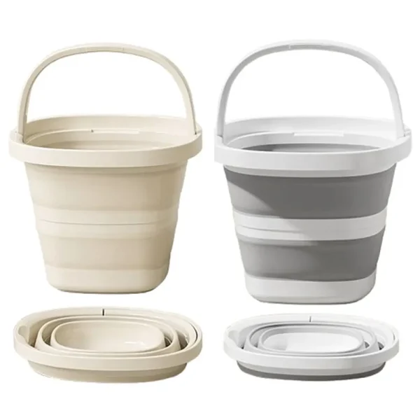 Multifunctional Folding Bucket 5/10L Portable Outdoor Fishing Bucket Compact Thickened Collapsible Wash Basin 2