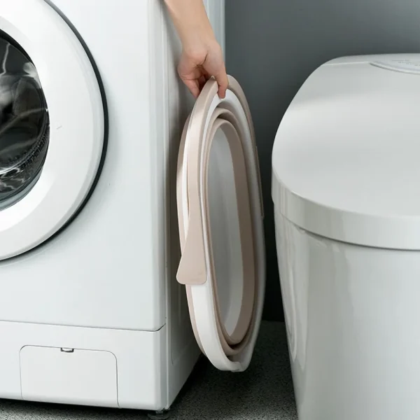 Portable Folding Water Bucket High Temperature Resistance Space Saving Collapsible Wash Basin Multifunctional High-capacity 2