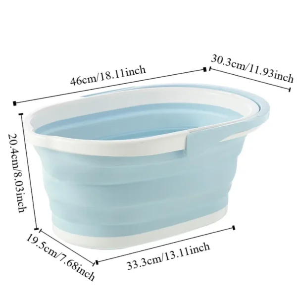 Portable Folding Water Bucket High Temperature Resistance Space Saving Collapsible Wash Basin Multifunctional High-capacity 6