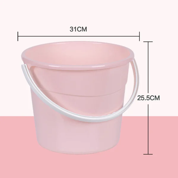 1pcs Car Wash Bucket Round Plastic Waterproof Cleaning Pail Container Storage Mop Use Lightweight Large Capacity 3