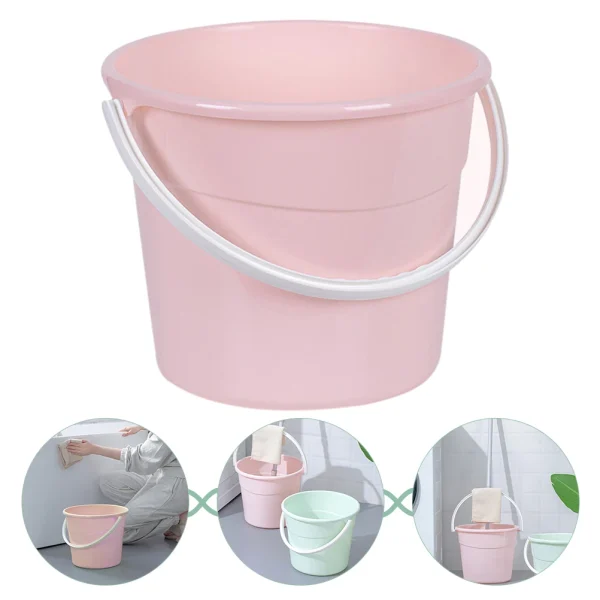 1pcs Car Wash Bucket Round Plastic Waterproof Cleaning Pail Container Storage Mop Use Lightweight Large Capacity 5
