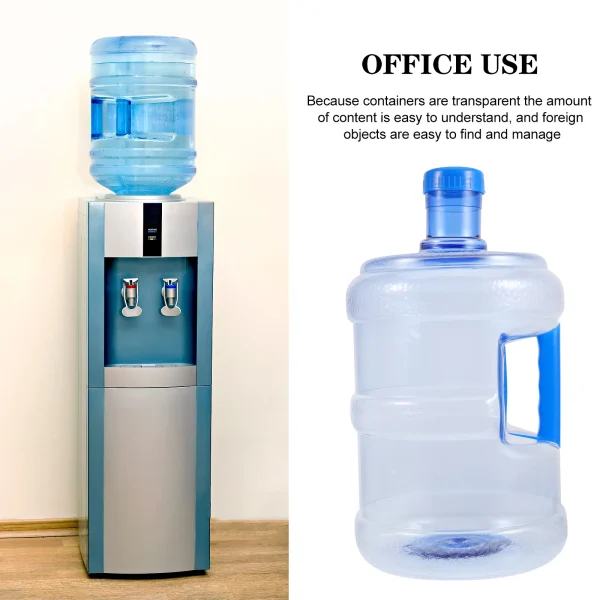 1pc Drinking Water Bucket PC Material Handle Heat Resistant Multifunctional Storage Home Use Purified Plastic 4