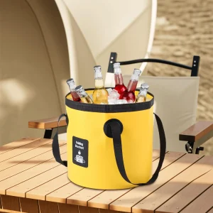 Foldable Bucket Water Container For Camping 12/20 L Waterproof Folding Bucket With Handle For Beach Laundry Car Washing Fishing 1