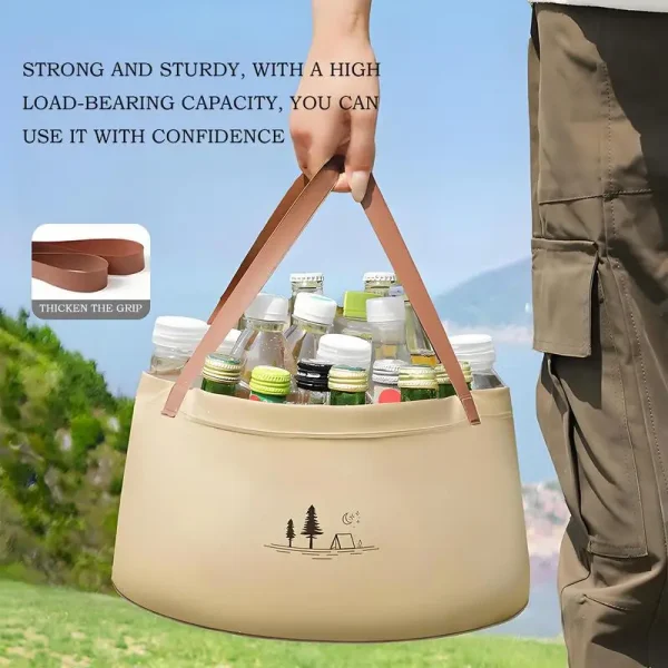 Car Wash Bucket Portable Beach Bucket Lightweight High-Density Water Container Wash Basin For Cleaning Gardening 3