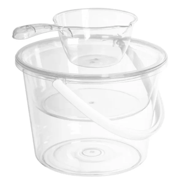 Transparent Foot Washing Bucket Set Large Capacity Thickened Plastic Portable Bucket Home Bath Dormitory Multipurpose Water 2
