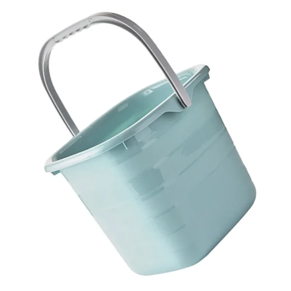 Plastic 11L Blue Small Square Bucket with Handle for Home Cleaning Bathing Water Storage Durable Multipurpose Bucket 3