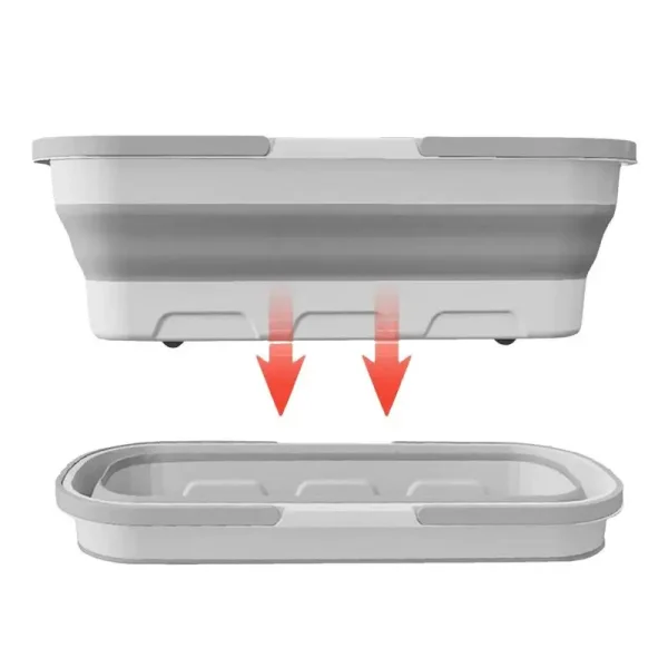 Folding Bucket Mop Bucket Portable Collapsible Bucket With Wheel Multifunctional Folding Basin Household Items Camping Car 2