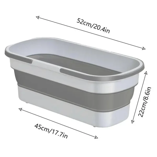 Folding Bucket Mop Bucket Portable Collapsible Bucket With Wheel Multifunctional Folding Basin Household Items Camping Car 6