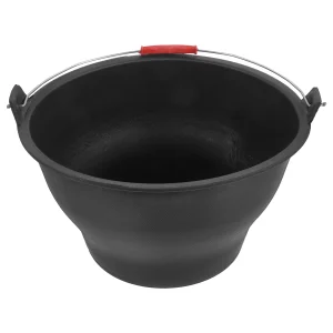 Portable Construction Grey Bucket 30cm Opening 17cm Bottom 17.5cm Height Heavy Duty Rubber Bucket Cement Mixing Storage 1