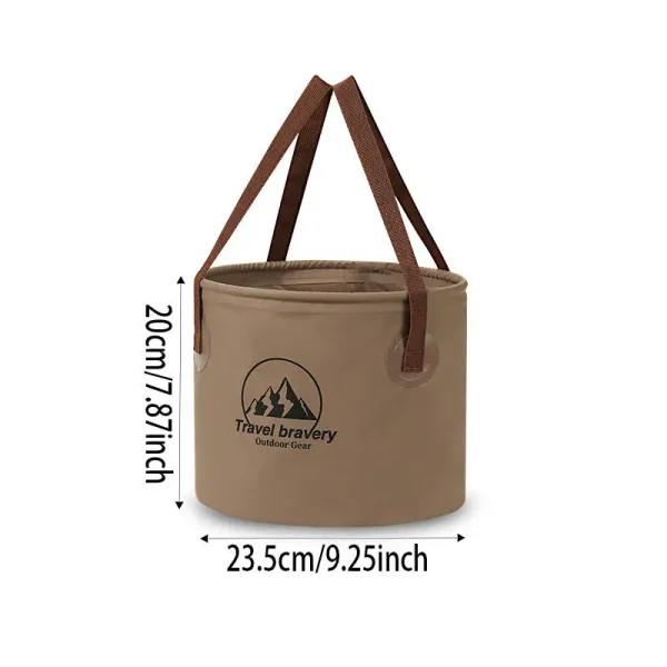 10L Folding Portable Bucket with Cover Car Wash Fishing Bathroom Tool Silicone Bucket Outdoor Camping Household Supplies ﻿ 6