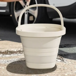 Multifunctional Folding Bucket 5/10L Space-Saving Outdoor Fishing Bucket Thickened Compact Collapsible Wash Basin 1