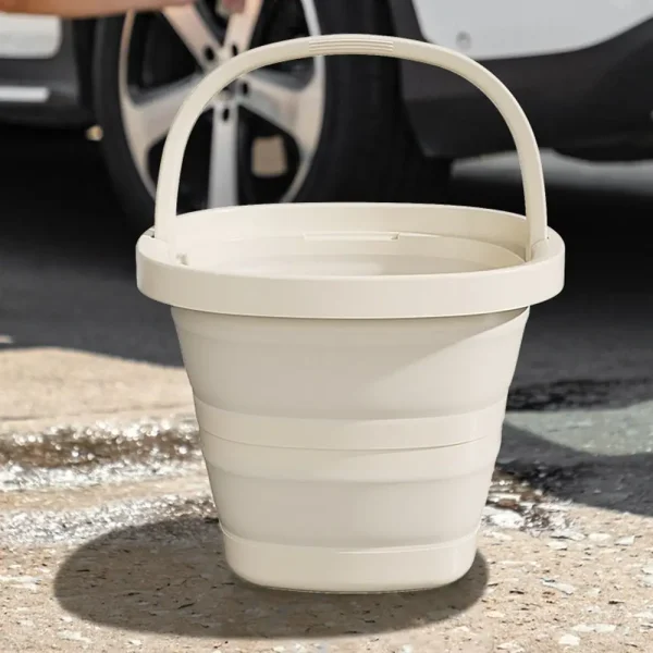 Multifunctional Folding Bucket 5/10L Space-Saving Outdoor Fishing Bucket Thickened Compact Collapsible Wash Basin 1