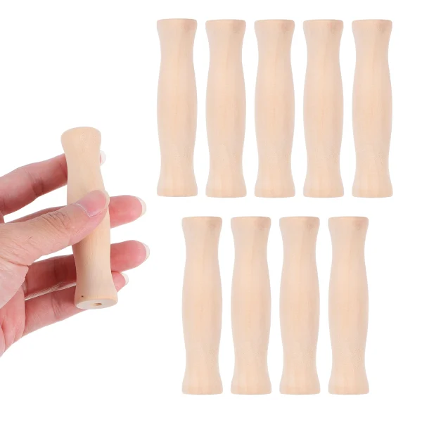 10 Pcs Bucket Handle Wooden Grips Water Buckets Carrying Pails Kitchen Utensils Ergonomic Solid Wood Longlasting 4
