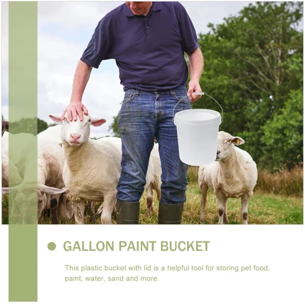 Plastic Bucket Household Sealed Paint Pail Containers Utility Gallon Small Water Storage Pet Food Grade Bucket Lid 5