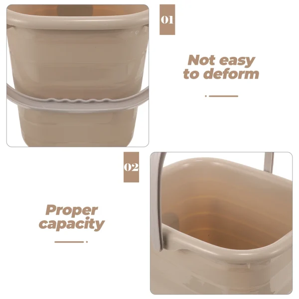 Plastic 11L Bowl Mop for Cleaning Home Bath Small Bucket With Handle Water Storage Portable Small Bucket with Handle 3