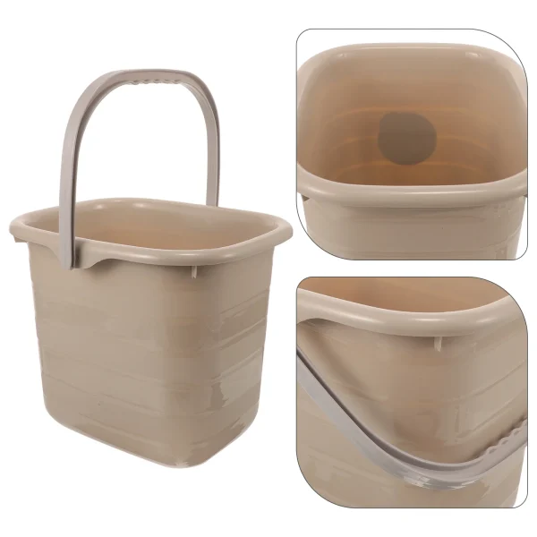 Plastic 11L Bowl Mop for Cleaning Home Bath Small Bucket With Handle Water Storage Portable Small Bucket with Handle 6
