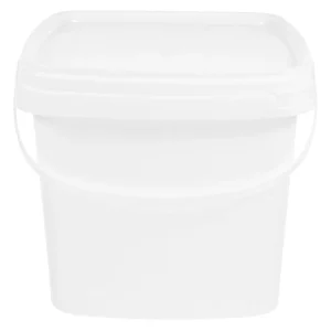 Plastic Bucket With Handle And Lid Reusable Water Bucket Container Portable Bucket Plastic Bucket Packaging Hand-Held Bucket 1