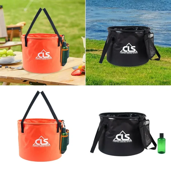 Foldable Bucket Camping Wash Basin Multipurpose Portable Water Storage Container Fishing Storage Container for Travel Boating 3