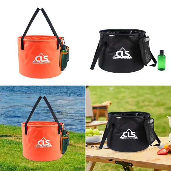 Foldable Bucket Camping Wash Basin Multipurpose Portable Water Storage Container Fishing Storage Container for Travel Boating 4