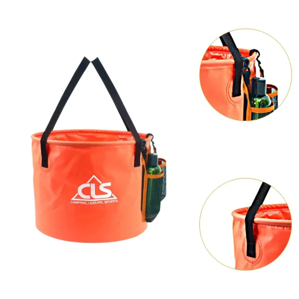 Foldable Bucket Camping Wash Basin Multipurpose Portable Water Storage Container Fishing Storage Container for Travel Boating 5