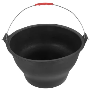 Construction Grey Bucket 30cm Opening 17cm Bottom 17.5cm Height Rubber Bucket Cement Mixing Storage Portable Handle 1