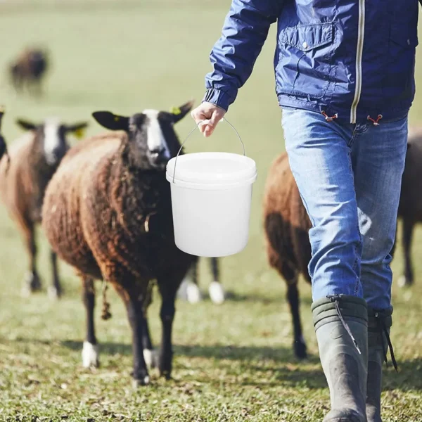 Plastic Bucket Thickened Large Capacity Durable Versatile Use Portable Wear Resistant Household Office Factory Water 5